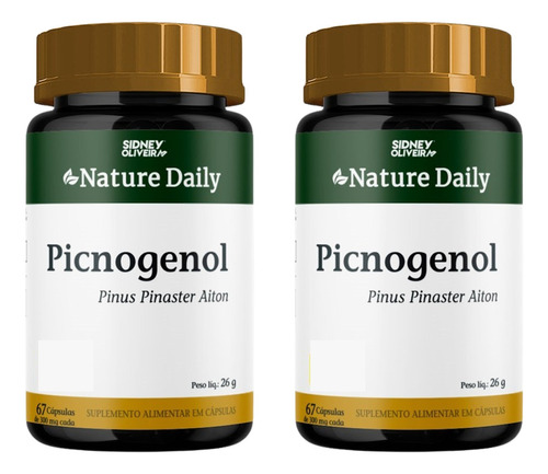 Kit 2 Picnogenol Pinus Pinaster Manchas Nature Daily 67cáps