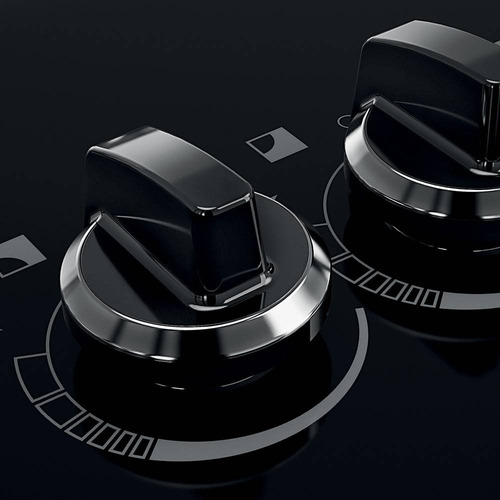 Cooktop Itatiaia 5 Bocas Mega Chama Mesa Vidro Preto Bivolt