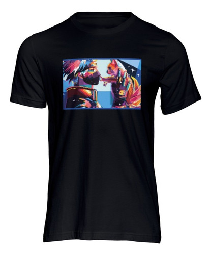 Playera Hombre Naruto Kakashi Zorro Caras Colorido Anime