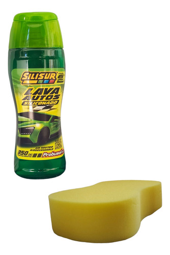 Combo Lava Auto Shampoo Siliconado + Esponja Para Coche