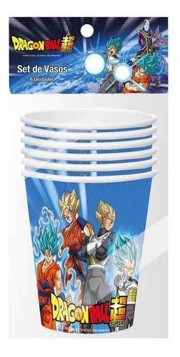 Set De Vasos Para Cumpleaños Dragon Ball