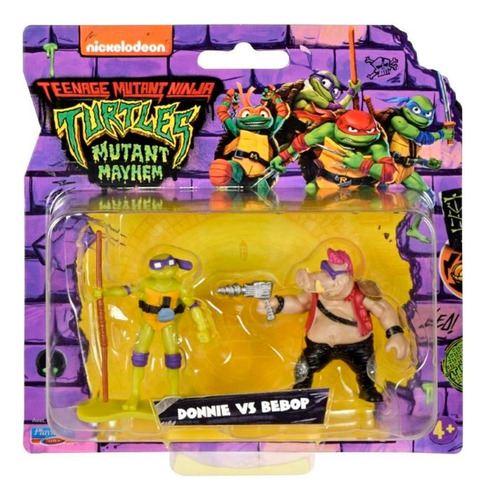 Playmates Tmnt Mutant Mayhem Donnie Vs Bebop Pack 2 Fig