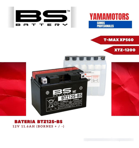 Bateria 12v 11.6ah Btz12s-bs (yamaha T-max Xp560/xtz1200)