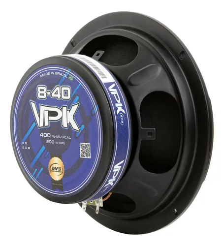 Par De Alto Falante Qvs Audio 8-40vpk 8 Polegadas 4ohms Cor Preto