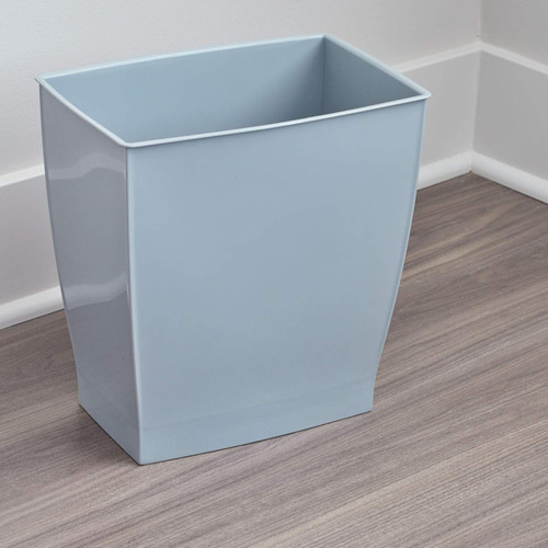 Cesta De Baño Rectangular Gris Para Basura 8 Litros