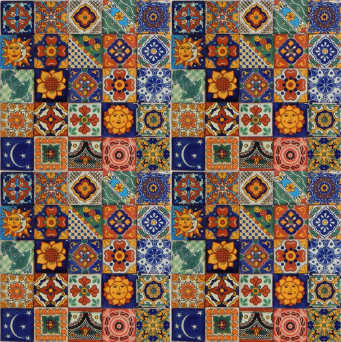 100 Azulejos Mexicanos De Talavera Pintados Mano 2 X2 D...