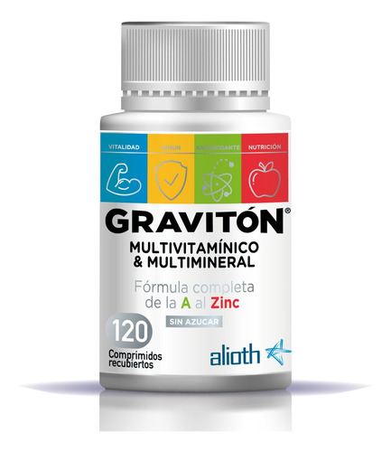 Suplemento Dietario Multivitaminico Gravitón X 120 Comp