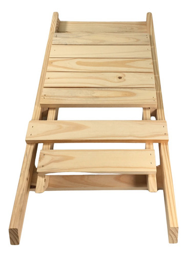 Silla Plegable De Jardín Madera Pino Macizo - 85 Cm Altura Natural Rústico