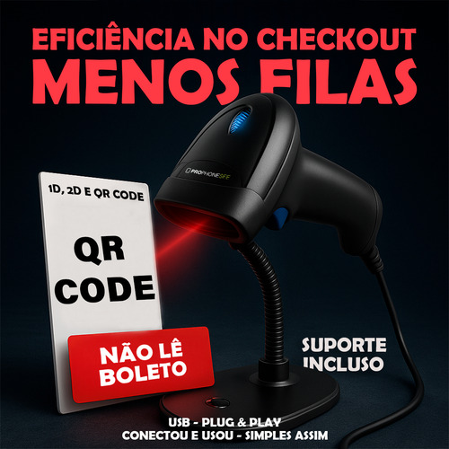 Leitor Codigo Barra Qrcode Suporte Usb 2d Etiqueta Laser Ean Flash Qr Code Barras Conector Marketplace Barcode Pagamento De Mão Led Pdf Celular Leitores Acessorios Parede Bipar Pistola Pro Phone S