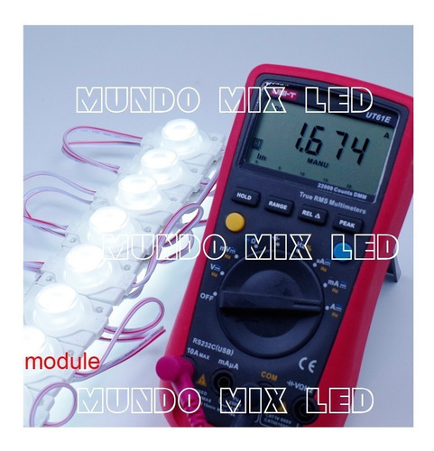 Imagem 4 de 6 de 20pçs Módulo Led 12v 3030 1,5w 1-led Frio 6500k Mega Lente