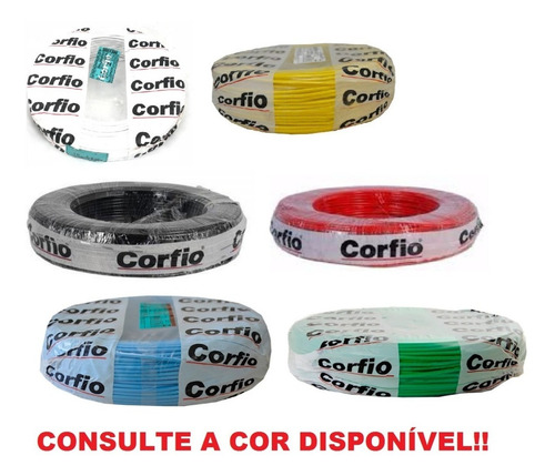 Imagem 4 de 5 de Fio Rígido/sólido 750v 2,5mm Corfio T/cores Rolo 100metros