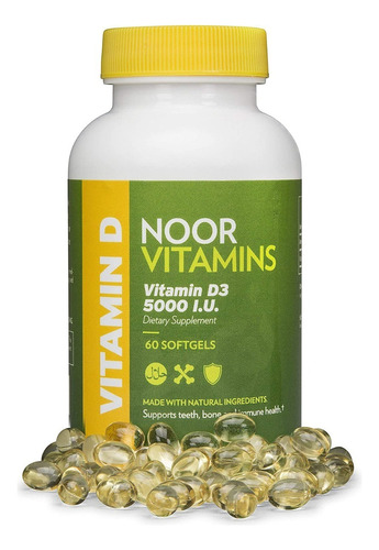 Vitamina D3 5000iu Noor Vitamin - - Unidad A $3490