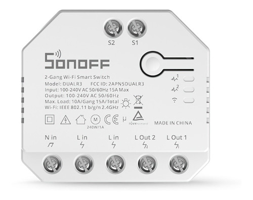 Imagen 4 de 9 de Sonoff Dual R3 Wifi Para Domótica Cortinas - Medidor Consumo