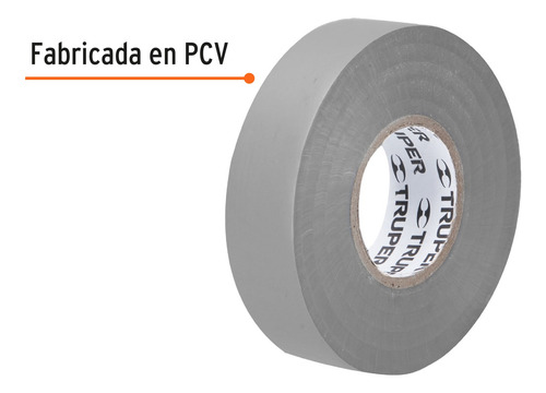 Cinta De Aislar Gris 18 M X 19 Mm - Truper