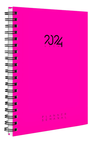 Agenda Planner Semanal Capa Dura Cores Spot Neon Cor da capa Pink