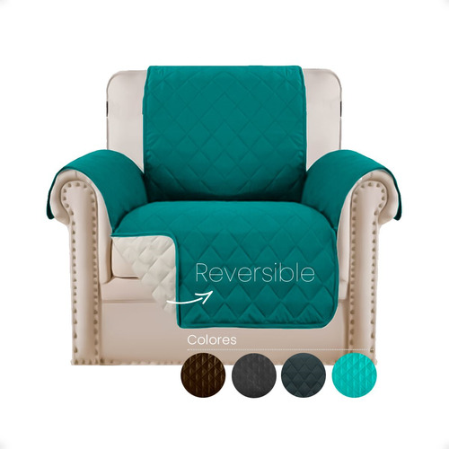 Cubre Sofa Sillon 1 Cuerpo Reversible Impermeable Tcs