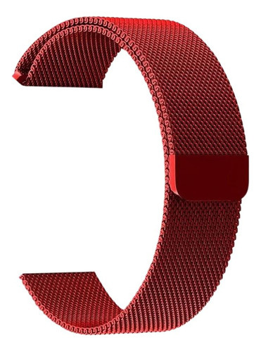 Pulseira Compatível Com Smartwatch Apple Aço Inox Magnética Cor Vermelha 42 ao 49mm