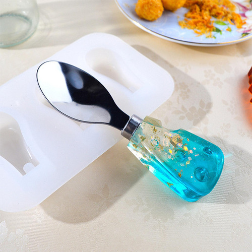 Kit De Talheres De Fundição De Colher De Silicone Com Cabo