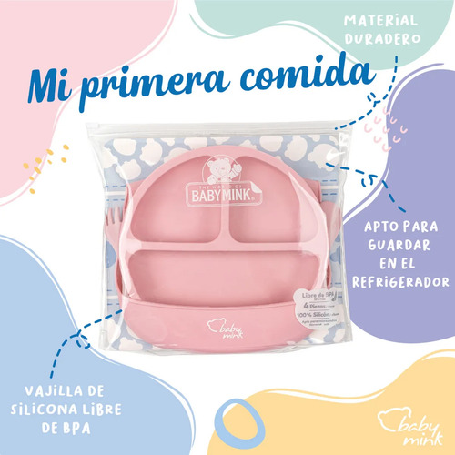 Baby Mink Mi Primera Comida - Set De Alimentacion Bebe