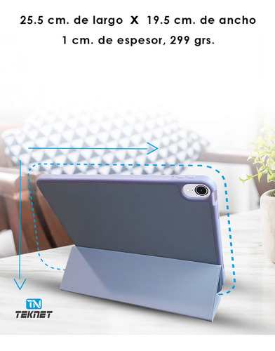 Funda Teknet Silicon Para iPad Air 11 2024 Air 5 Air 4 10.9 Color Negro