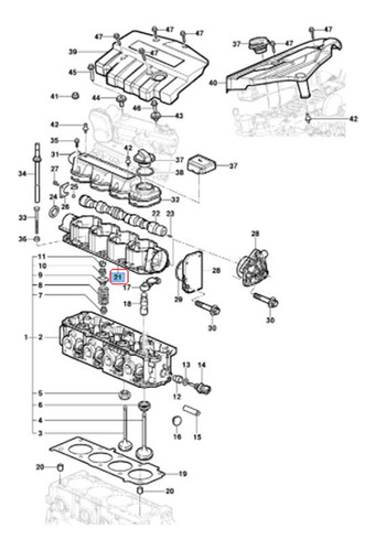Base Soporte Arbol Levas Chevrolet Astra 1.8 2000