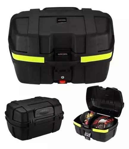 Maletero Para Moto Con Respaldo Top Case Para 2 Cascos 52l