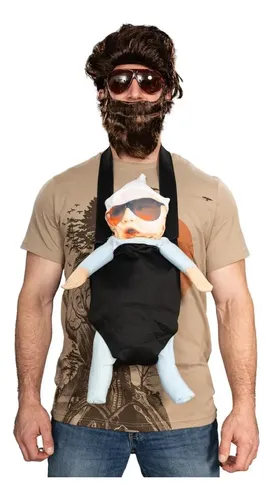 Disfraz Alan De Resacón En Las Vegas - Incluye Peluca, Barba, Gorro De Bebé Y Gafas - Talla única Ajustable