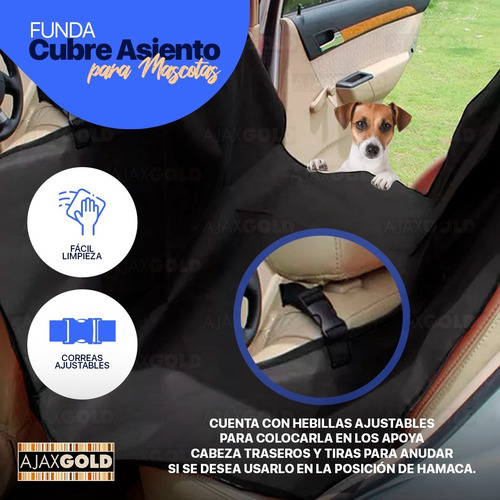 Imagen 2 de 9 de Funda Cobertor Para Auto Mascota Perro Cover Impermeable
