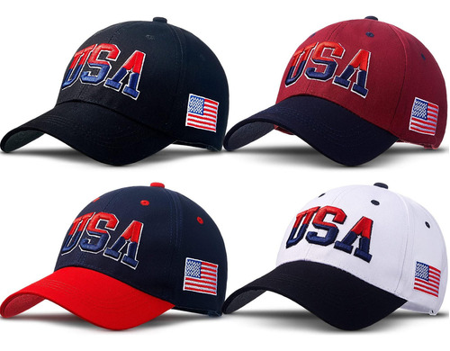 Zhanmai 4 Piezas Sombreros Estados Unidos Hombres Gorra Papá