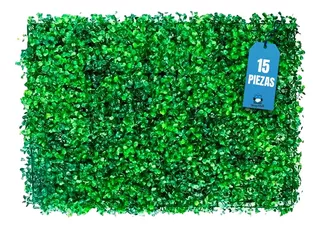 Muro Verde Follaje Artificial Sintético 15 Pzs