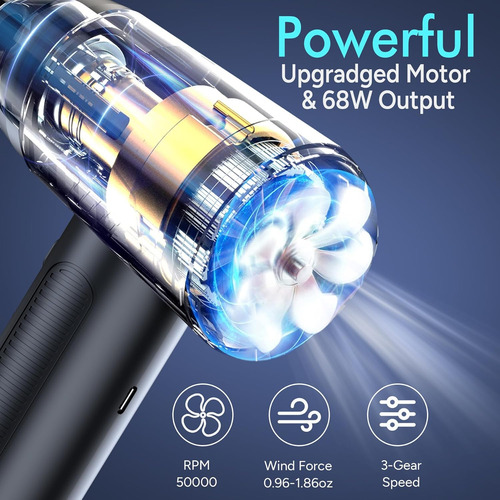 Electric Compressed Air Duster, 3-gear Dust Blower For ...