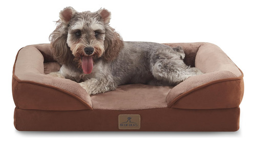 Cama Ortopédica Impermeable Para Perros Y Gatos Pequeños Marrón Diseño