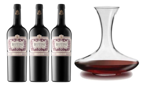 Vino Rutini Cabernet Sauvignon X3 + Decantador Para Vino