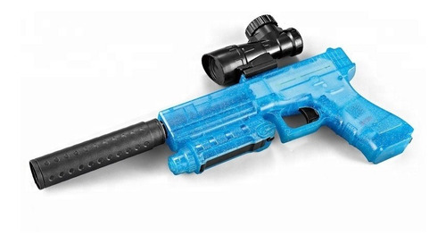 Pistola De Hidrogel Automatica - Modelo Glock - Color Azul