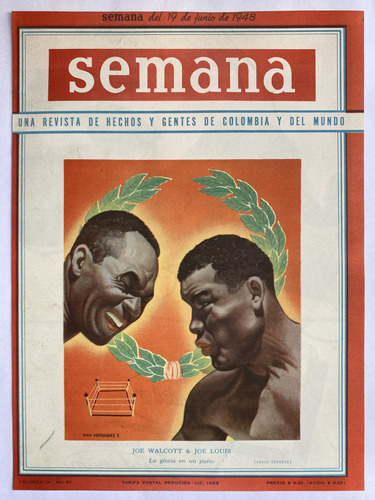 Joe Louis Joe Walcott Boxeo Portada Revista Semana 1948