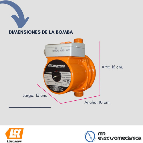 Imagen 8 de 10 de Bomba Presurizadora Para 2 Baños Lusqtoff Lps + Soporte