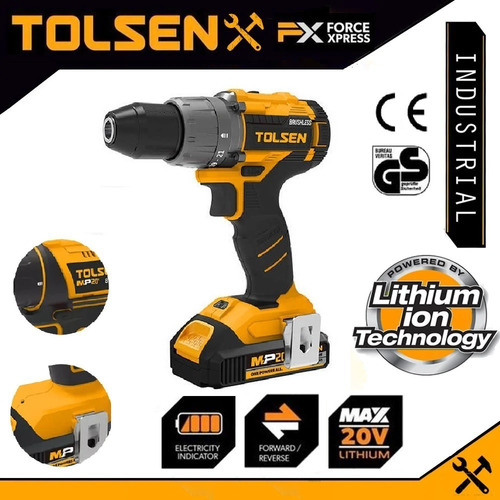 Taladro Atornillador Batería 20 V Litio Ion 87252 Tolsen Fx