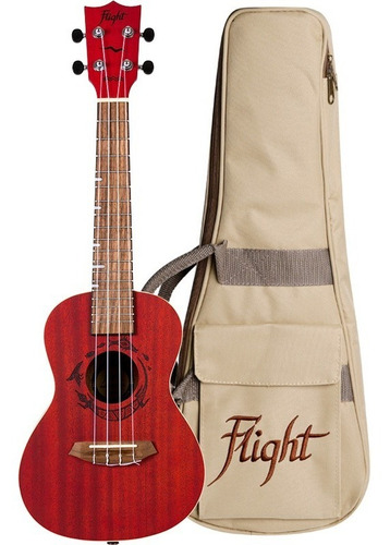 Ukelele Concierto Caoba Duc 380 Coral Flight Con Funda