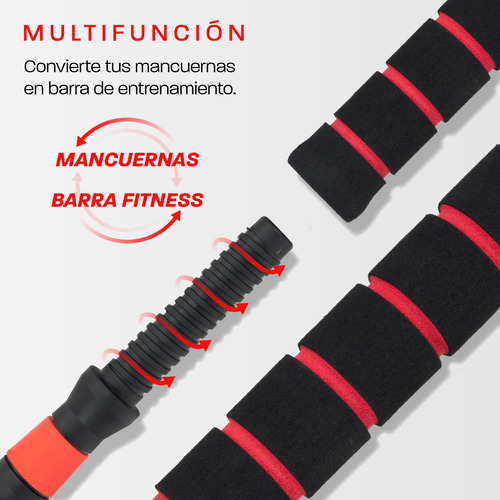 Set De Pesas Y Mancuernas Ajustables 5 En 1 Para Ejercicio