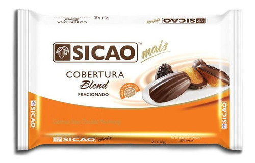 Cobertura Fracionada Chocolate Blend Barra 2,1kg Sicao Mais