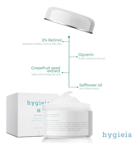 Hygieia Encapsulated 2% Retinol Cream Crema Antiarrugas Lipo