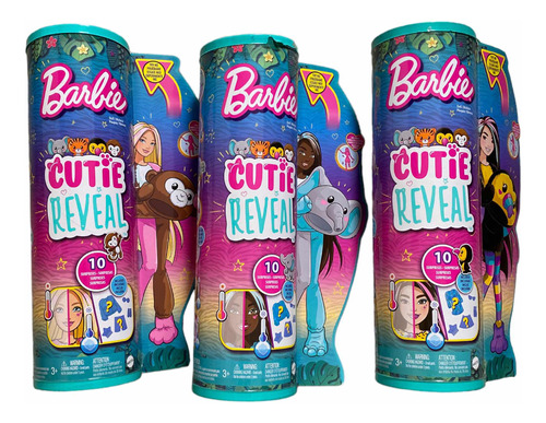 Barbie 3 Envases De Barbie Reveal