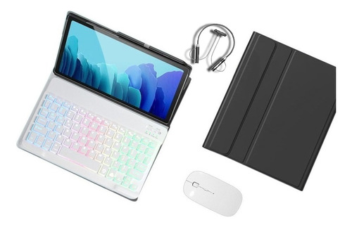 Funda+teclado Led+ratón Para Samsung Tab S4 10.5 T830