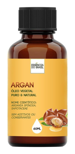 Óleo Vegetal De Argan - 60ml Puro E Natural