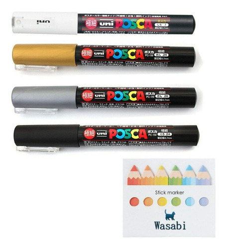 Posca Rotulador De Pintura Extra Fino 0 7mm Set Especia...