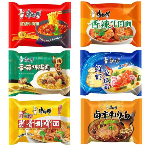 Pack De 6 Sopas De Fideo Instantáneo/ Ramen Sabores Surtidos