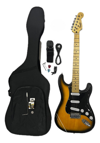Kit Guitarra Eléctrica Sq Stratocaster Satin Wide Sunburst