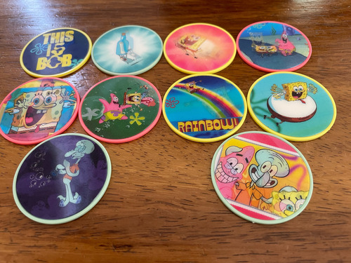 Colección Completa Caps Tazos Bob Esponja Vuala 2024 10 Pza (Usado)