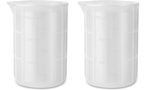 Vaso De Silicona Para Medir Resina 300ml 2 Unidades