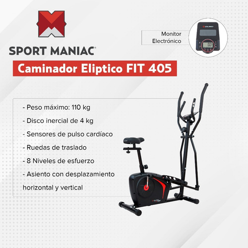 Imagen 2 de 4 de Elíptico Combinado Olmo Fitness 405 Sport Maniac
